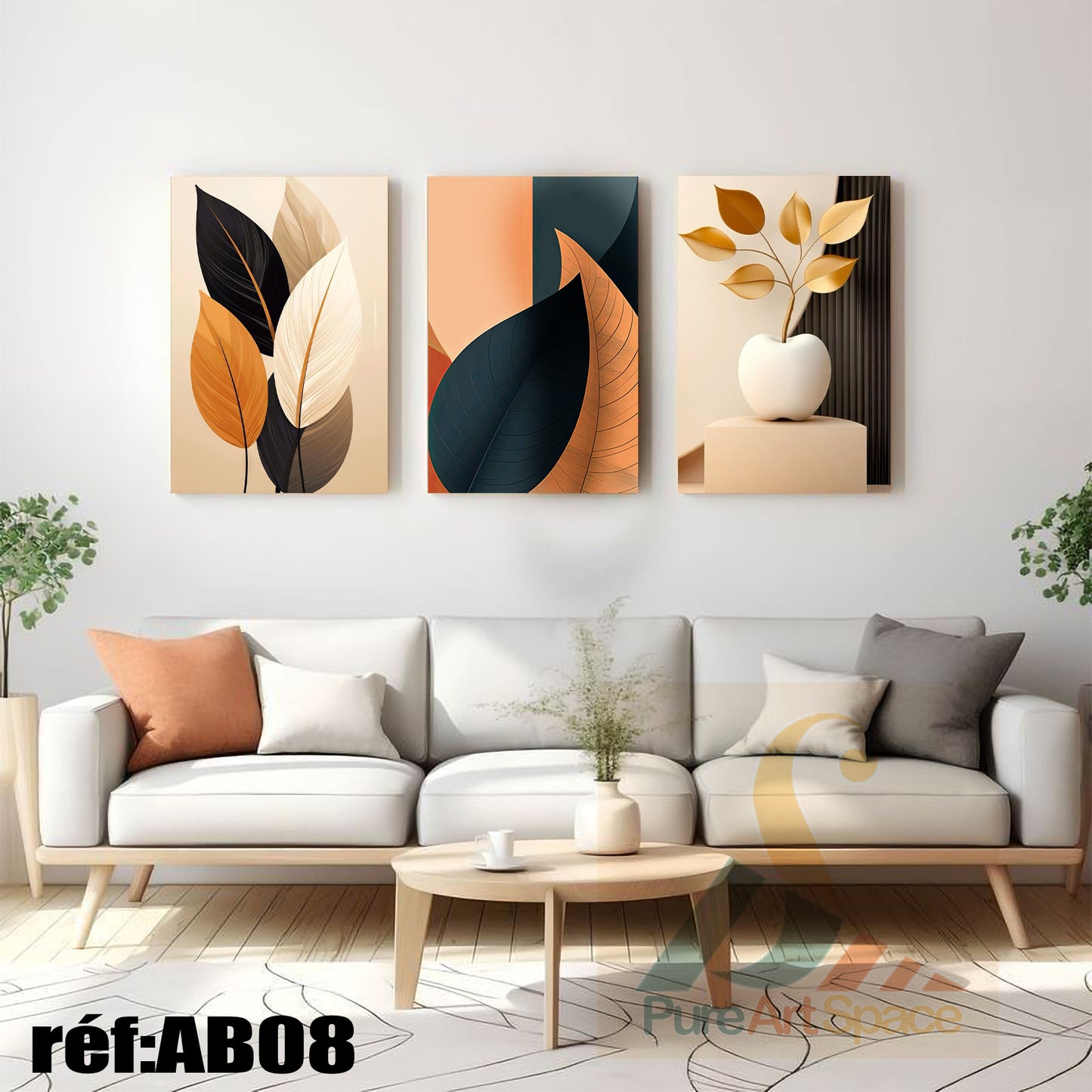 "أوراق الخريف الدافئة والعميقة" 🍂🧡💙 - فن عصري متناغم ✨